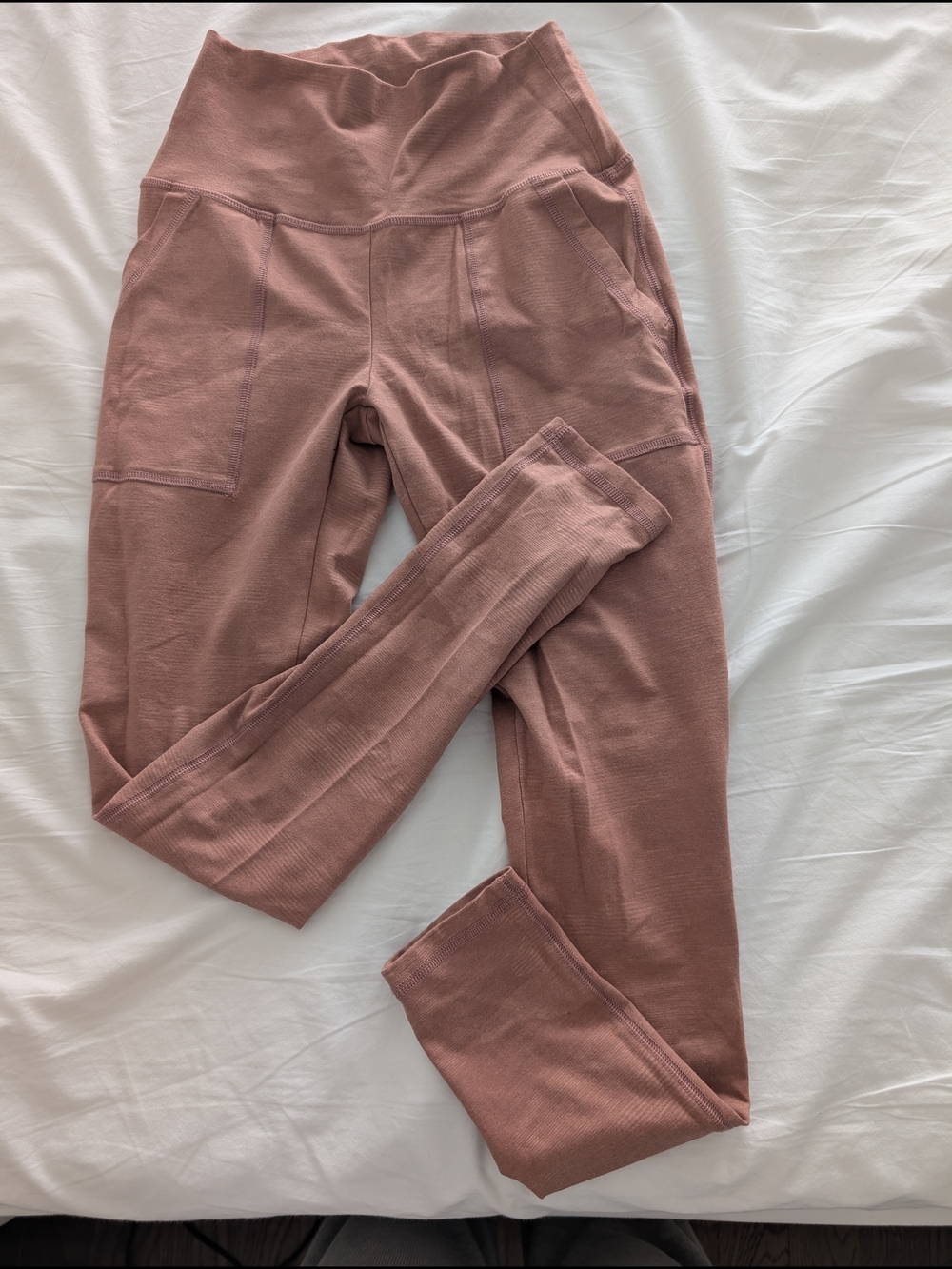 aerie High-Waist Ribbed Leggings in Rose